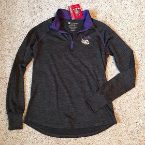 NWT Colosseum LSU Tigers 3/4 zip